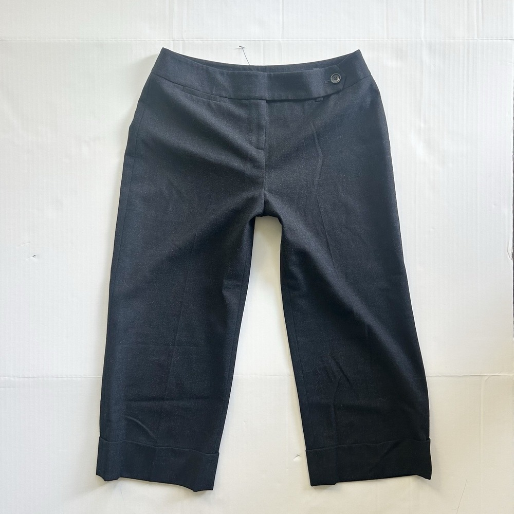 2000s Low Rise Capri Pants Button Detail Y2K Preppy Parisian Office Siren
